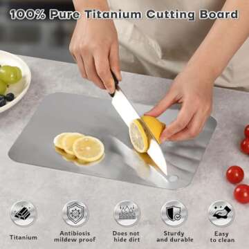 Titanium Cutting Boards for Kitchen-2025 New Upgrade 100% Pure Titanium Cutting Boards Double Sided ...