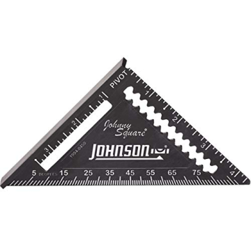 Johnson Level & Tool 1904-0450 Johnny Square Professional Easy-Read Finish Square, 4.5", Black, 1 Sq...