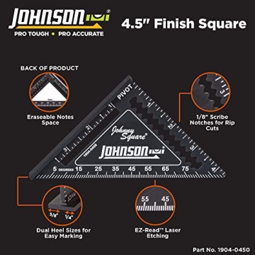 Johnson Johnny Square - Professional Easy-Read Finish Square