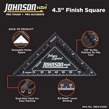Johnson Johnny Square - Professional Easy-Read Finish Square