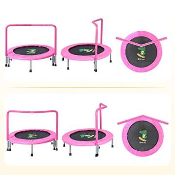 BCAN 36'' Mini Folding Trampoline for Kids Indoor Fun