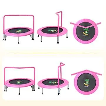 BCAN 36'' Mini Folding Trampoline for Kids Indoor Fun