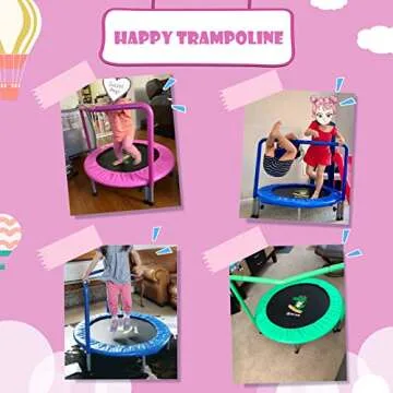 BCAN 36'' Mini Folding Trampoline for Kids Indoor Fun