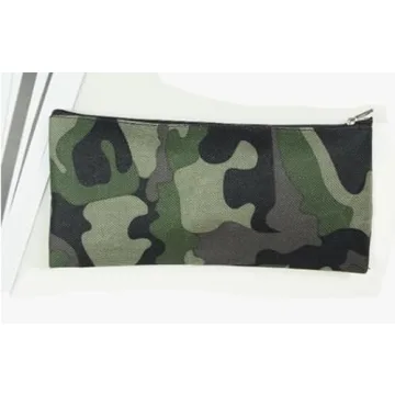 Vintage Camo Canvas Tote Bag with Pouch for Women