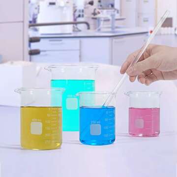 Glass Measuring Low Form Beaker Set Glass Graduated Beaker Set (50ml+100ml+250ml+400ml+600ml)