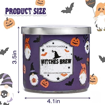 Pumpkin Scented Halloween Candle 3-Wick 14oz Natural Soy Wax