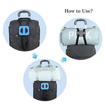 Luggage Straps Bag Bungees for Add a Bag Easy to Travel Suitcase Elastic Strap Belt (green)