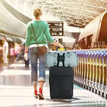 Luggage Straps Bag Bungees for Add a Bag Easy to Travel Suitcase Elastic Strap Belt (green)