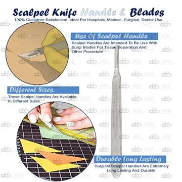 100 Scalpel Blades #20 with Free Handle