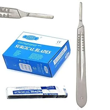 100 Scalpel Blades #20 with Free Handle