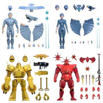 Super7 ULTIMATES! SilverHawks Mon*Star - 11" SilverHawks Action Figure with Accessories Classic Cartoon Collectibles and Retro Toys