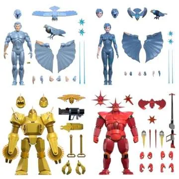 Super7 ULTIMATES! SilverHawks Mon*Star - 11" SilverHawks Action Figure with Accessories Classic Cartoon Collectibles and Retro Toys