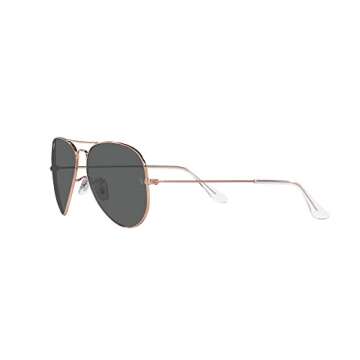 Ray-Ban RB3025 Classic Aviator Sunglasses, Rose Gold/Dark Grey, 62 mm