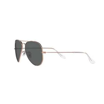 Ray-Ban RB3025 Classic Aviator Sunglasses, Rose Gold/Dark Grey, 62 mm