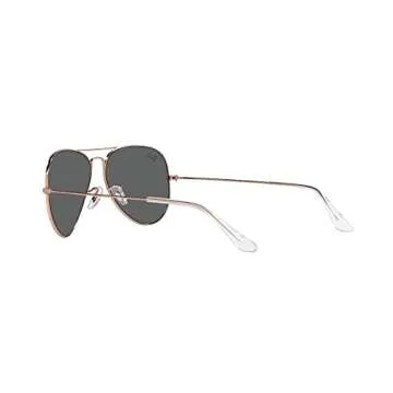 Ray-Ban RB3025 Classic Aviator Sunglasses, Rose Gold/Dark Grey, 62 mm