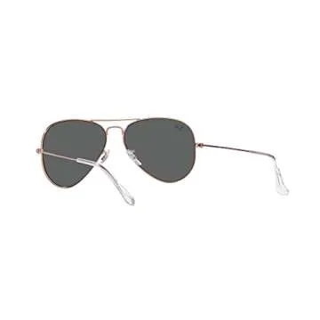 Ray-Ban RB3025 Classic Aviator Sunglasses, Rose Gold/Dark Grey, 62 mm