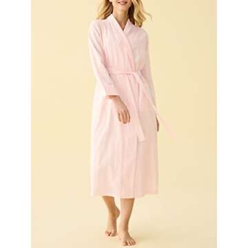 Latuza Women's Sleeveless Cotton Nightgown with Matching Long Robe Set