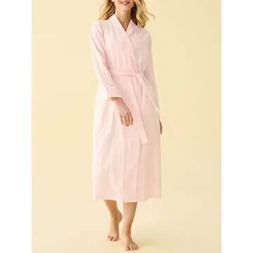 Latuza Women's Sleeveless Cotton Nightgown with Matching Long Robe Set