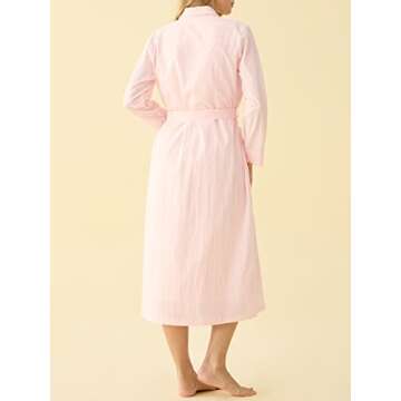 Latuza Women's Sleeveless Cotton Nightgown with Matching Long Robe Set