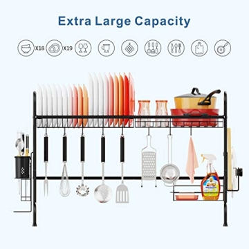 iSPECLE Large Stainless Steel Over The Sink Dish Rack
