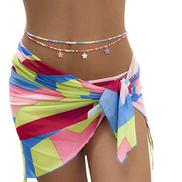 Sexy Beaded Waist Chain Summer Boho Bikini Beads Belly Chains Summer Beach Waist Bead Belly Chain Bo...