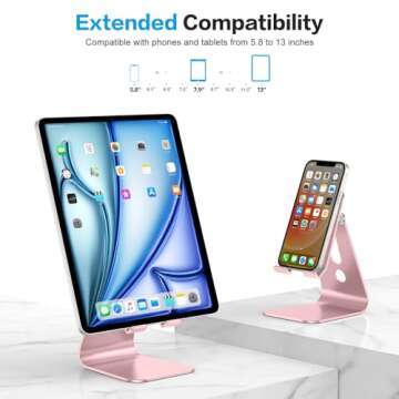 OMOTON Adjustable Tablet Stand for Desk, Upgraded Longer Arms for Greater Stability, T2 Tablet Holde...
