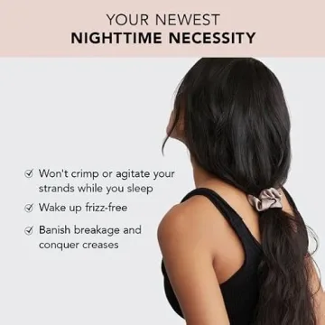 Kitsch Silk Scrunchies for Women - Satin Scrunchies for All Hair Types and Textures, No Crease Hair Ties for Girls, Perfect for Day or Night - 5 Pcs, Cameo