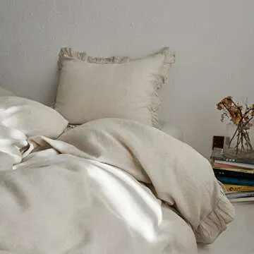 King Linens Euro Shams - Luxurious 100% French Linen