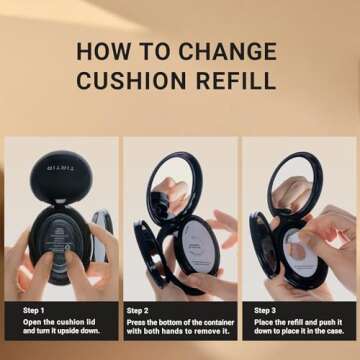 TIRTIR My Glow Cream Cushion | Natural Coverage, Hydrating, Dewy, Glow Finish, 24-Hours Long Lasting, Moisture barrier, Korean Cushion, Pack of 1 (0.63 oz.), #21N Ivory