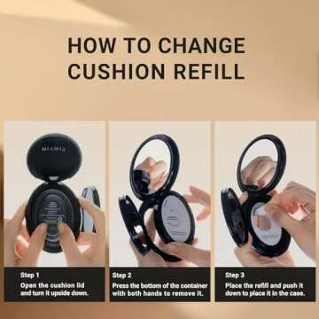 TIRTIR My Glow Cream Cushion | Natural Coverage, Hydrating, Dewy, Glow Finish, 24-Hours Long Lasting, Moisture barrier, Korean Cushion, Pack of 1 (0.63 oz.), #21N Ivory