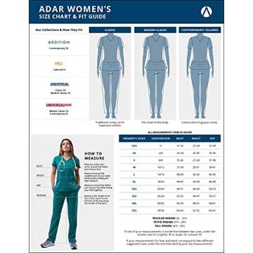Adar Uniforms Addition Go-Higher Scrub Set for Women - Notched V-Neck Scrub Top & Skinny Cargo Scrub Pants - A9600 - Black - L