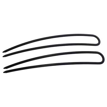 Kristin Ess French Pin Set Matte Black for Chic Styling