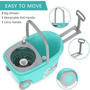 Favbal Spin Mop Bucket System for Easy Floor Cleaning