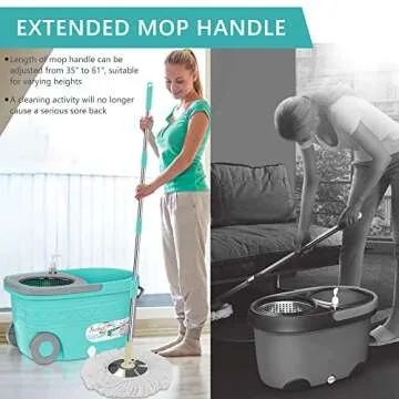 Favbal Spin Mop Bucket System for Easy Floor Cleaning