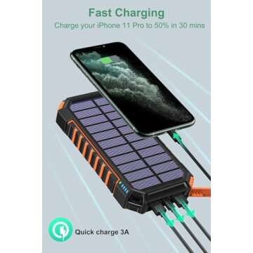 ADDTOP Solar Charger 26800mAh Fast Charging Power Bank