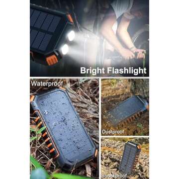 ADDTOP Solar Charger 26800mAh Fast Charging Power Bank