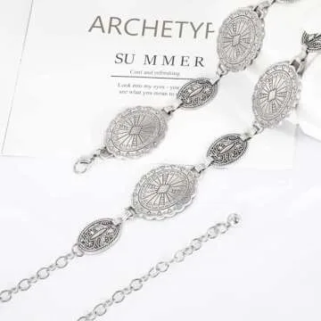 XZQTIVE Boho Chain Belts for Jeans and Dresses