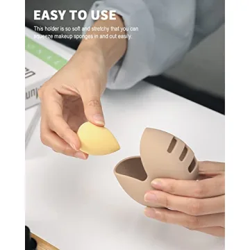 CORNERIA Travel Case for Makeup Sponges - Silicone Holder