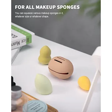 CORNERIA Travel Case for Makeup Sponges - Silicone Holder