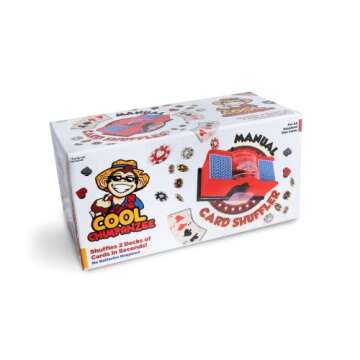 Premium Manual Card Shuffler 2 Deck With Hand Crank, Card Shuffling for UNO, Poker Games, Blackjack, Rummy, Phase 10, Skip-Bo and All Your Favorite Card Games; Poker Card Shuffler Manual