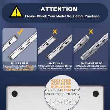 Stylish MOSISO Hard Case for MacBook Pro 13 inch