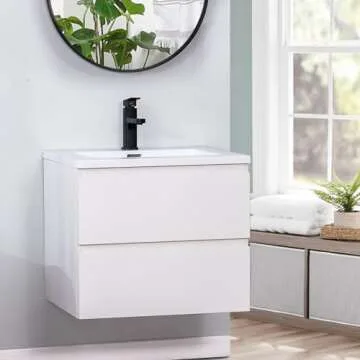 KSWIN 24" Wall Mounted Bathroom Vanity with Sink