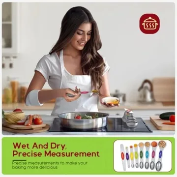 N52 Magnetic Measuring Spoons Stainless Steel Dishwasher Safe