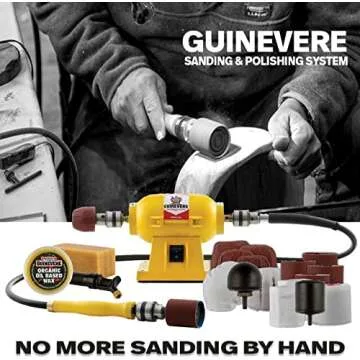 King Arthur's Tools Inflatable Round Sander fits Guinevere Sanding Systems for Woodworking, Shaping and Finishing