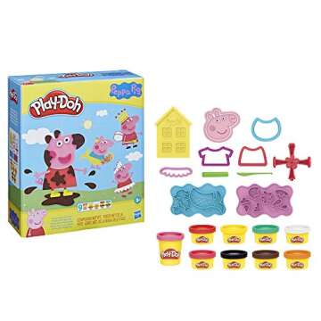 Play-Doh Peppa Pig Stylin' Set, Peppa Pig Playset with 9 Cans and 11 Tools, Peppa Pig Toys for 3 Yea...