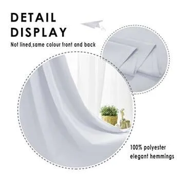 FLOWEROOM Room Darkening Curtains Thermal Insulated Blackout Curtain with Grommet for Living Room, Greyish White, 52 x 95 inch, 2 Panels