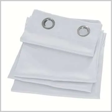 FLOWEROOM Room Darkening Curtains Thermal Insulated Blackout Curtain with Grommet for Living Room, Greyish White, 52 x 95 inch, 2 Panels