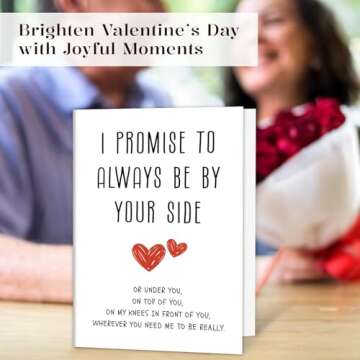 Funny Valentines Day Card Gifts for Him Her, Romantic Valentine's Day Gift for Husband, BF, Fiance, Wife, GF or Fiancee, Unique Valentines Card for Men or Women, Anniversary Birthday Card Gifts, I Promise to Always Be by Your Side