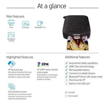 HP Sprocket Portable Photo Printer for Instant Memories