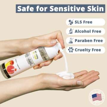 Paw Choice Dry Shampoo for Dogs - Waterless No-Rinse Foam for Odor Removal, Cleaning, Conditioning - Hypoallergenic, Natural - Safe for Sensitive Skin - Made in USA - Mango Pomegranate Scent